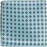 B14 PS - Blue with squares - Matching Pocket Square