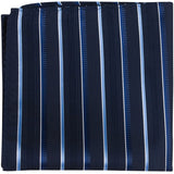 B11 PS - Navy with stripes - Matching Pocket Square