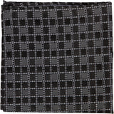 S6 PS - Grey with black squares - Matching Pocket Square