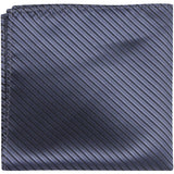 B4 PS - Midnight Blue w/Small Black Stripes - Matching Pocket Square