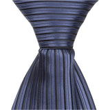 B4 - Midnight Blue w/Small Black Stripes Neck Tie