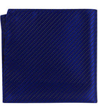 B5 PS- Royal Blue with Small Black Stripes - Matching Pocket Square