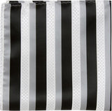 X2 PS - Black, white, and grey stripes - Matching Pocket Square