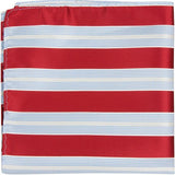 X5 PS - Red with blue and white stripes - Matching Pocket Square
