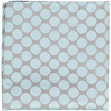 XB15 PS - Grey/silver with blue polka dots - Matching Pocket Square