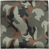 XG18 PS - Green, black, and brown camouflage - Matching Pocket Square