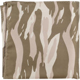XN19 PS - Brown, tan and white camouflage - Matching Pocket Square