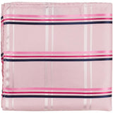 XP33 PS - Pink with Pink and Navy Stripes - Matching Pocket Square
