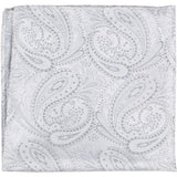 XS27 PS - White/silver paisley - Matching Pocket Square