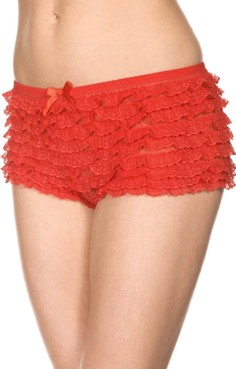 Lace Ruffle Red Booty Shorts | Women's 