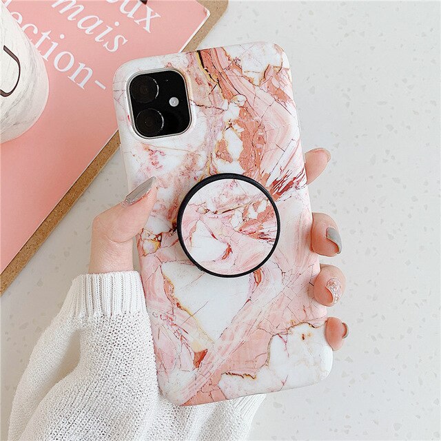Marble Custom Iphone 12 11 Pro Max Case Pop Socket Phone Grip Holder Iphone Xs Max Case Personalized Iphone Xr Iphone Monogram Marble Cover Electronics Cases Electronics Accessories Decotazeen Com