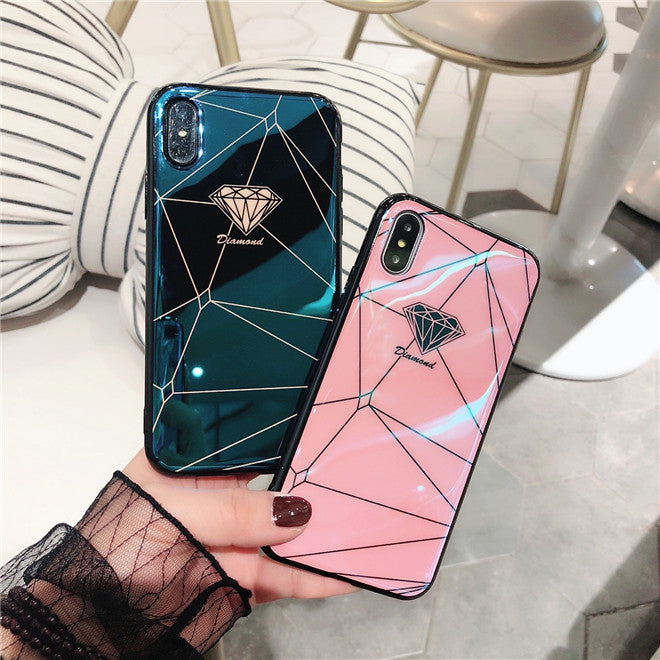 Diamond Geometry Splice iPhone Case – Mermaid Case