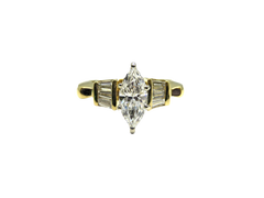 18kt Yellow Gold Marquise 1ct Diamond Ring