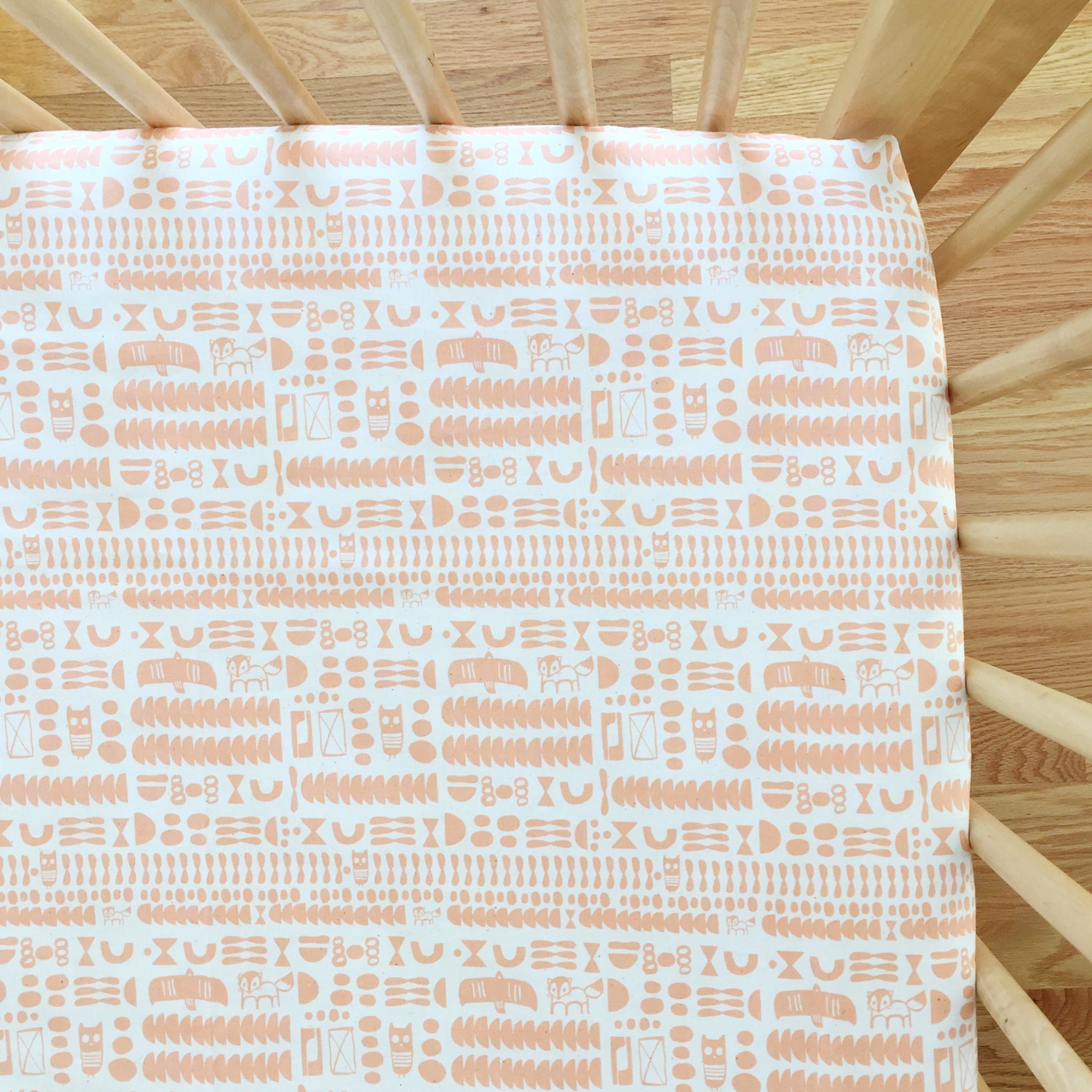 peach crib sheets