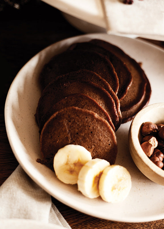 healthy vegan cacao pancakes recipe
