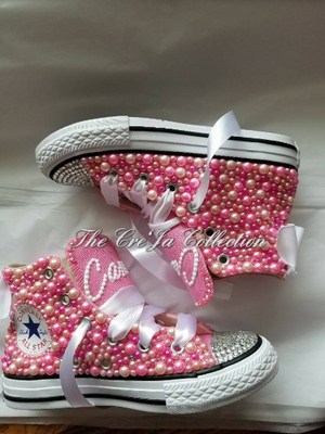 pink bedazzled converse