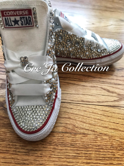 rhinestone converse for wedding