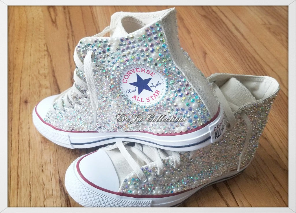 Cream hightop Rhinestone Converse – The 