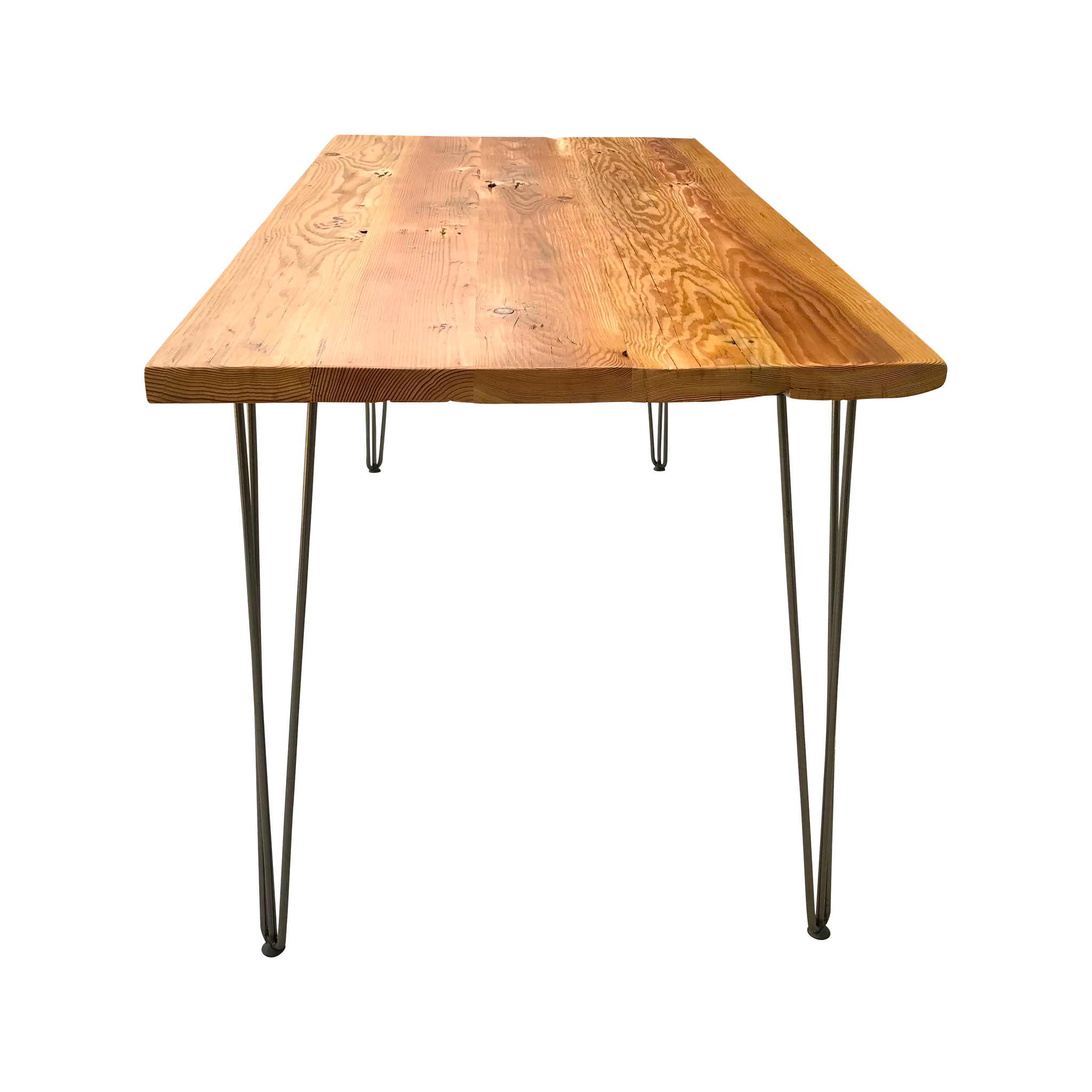 reclaimed wood coffee table with hairpin legs