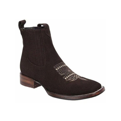 Joe boots 723 Black Men's Short Ankle Western Boots , square toe