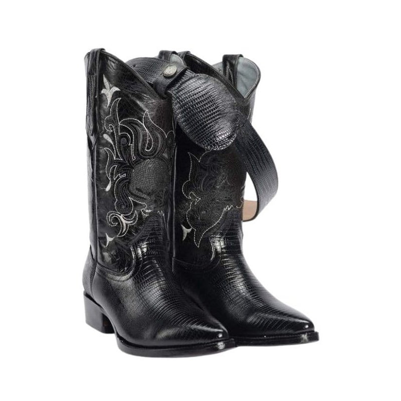Acuoso irregular insertar Combo JB913 J Toe Boot Print Leather Armadillo Black | Botas Vaqueras para  Hombres | Joe Boots