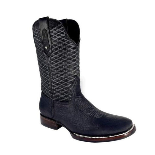 Products Combo SG512 Rodeo Boot Black Rubber Sole, Botas Vaqueras para  Hombres