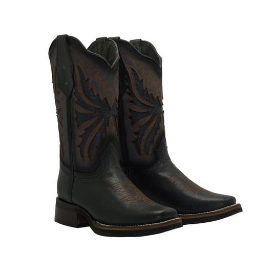 Products Combo SG512 Rodeo Boot Black Rubber Sole | Botas Vaqueras