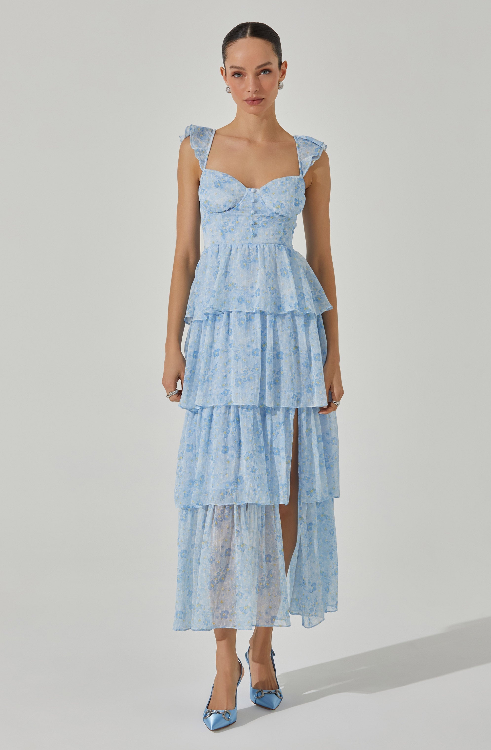 Rosana Floral Tiered Ruffle Maxi Dress – ASTR The Label