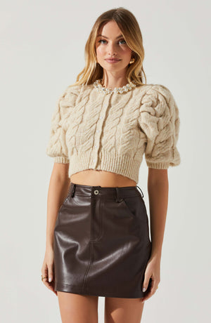 Clarissa Cropped Fuzzy Knit Sweater – ASTR The Label