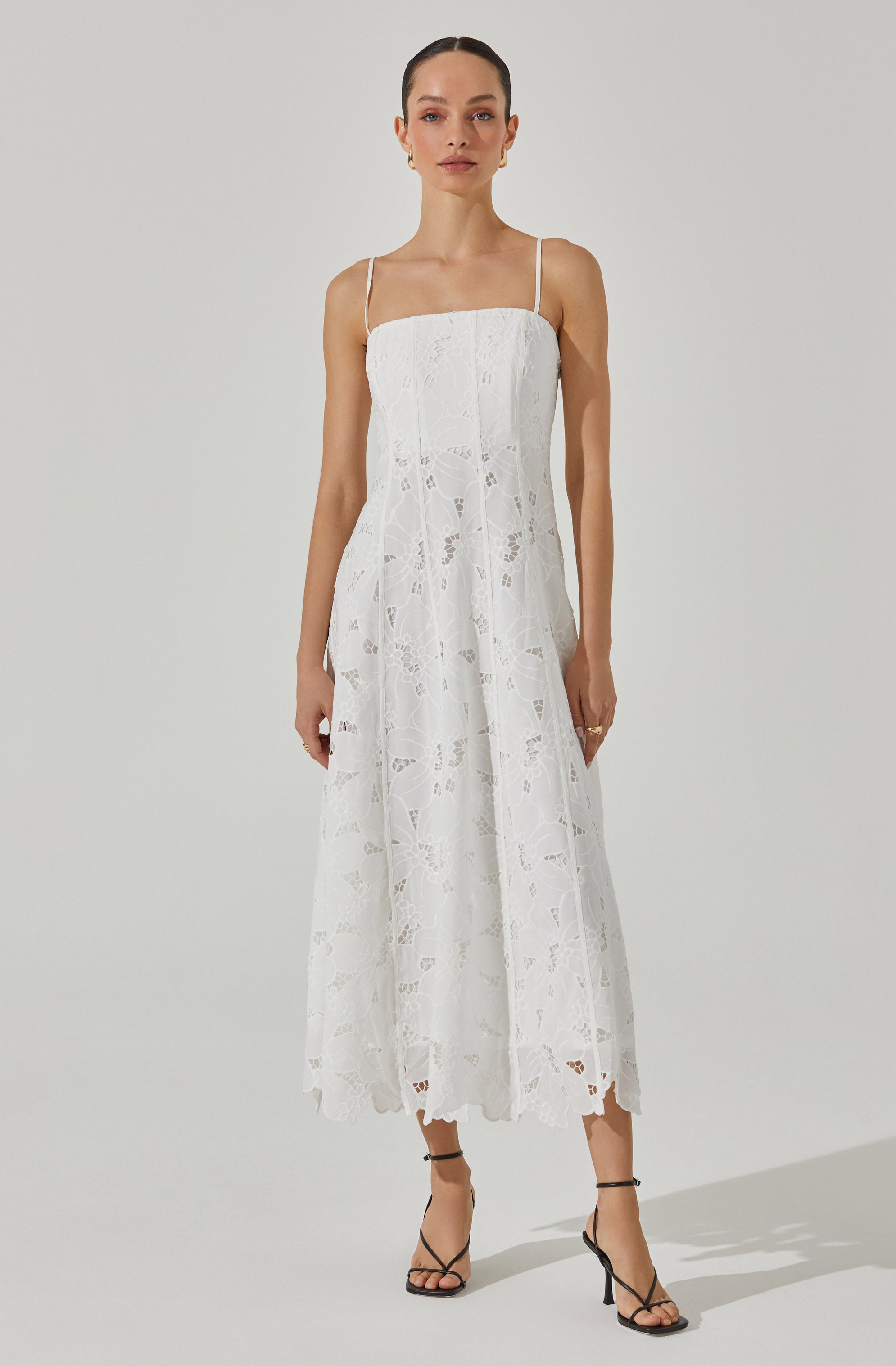 Lace A Line Midi Dress – ASTR The Label