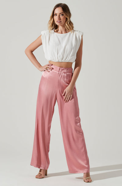 One World Crisscross Top and Pull-On Pant Set - 20877044