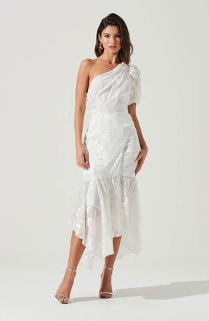 White High-Waisted Tent Dress - Women Dresses - Lattelier Store