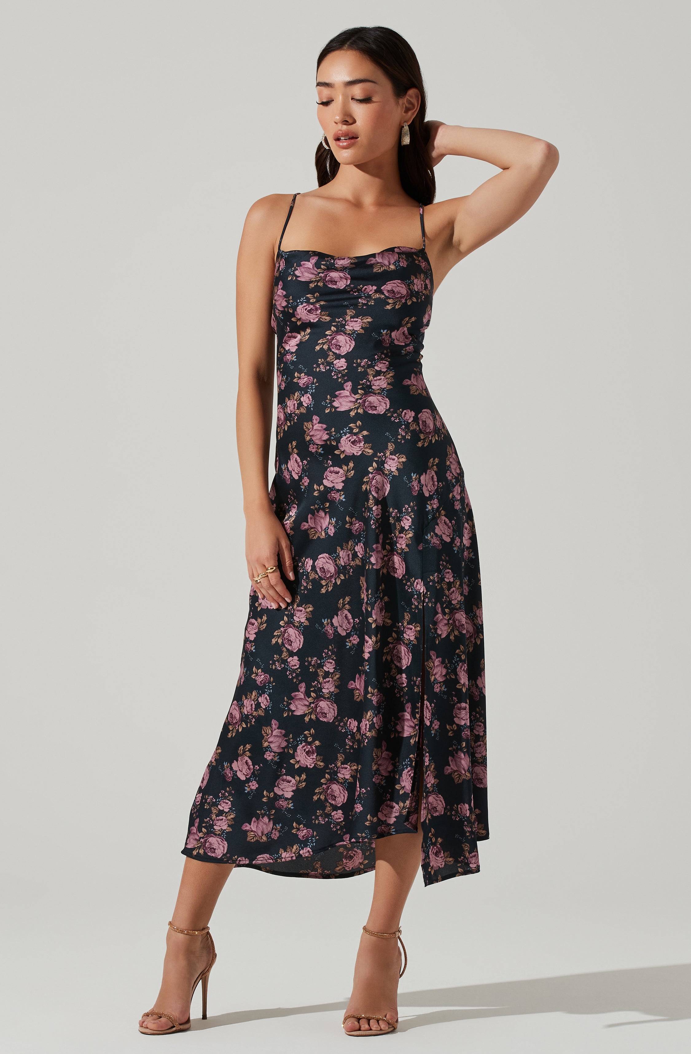 Gaia Floral Midi Dress – ASTR The Label