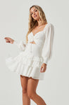 Smocked Sweetheart Cutout Tiered Dress by Astr The Label