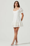 Smocked Sweetheart Short Tiered Dress by Astr The Label