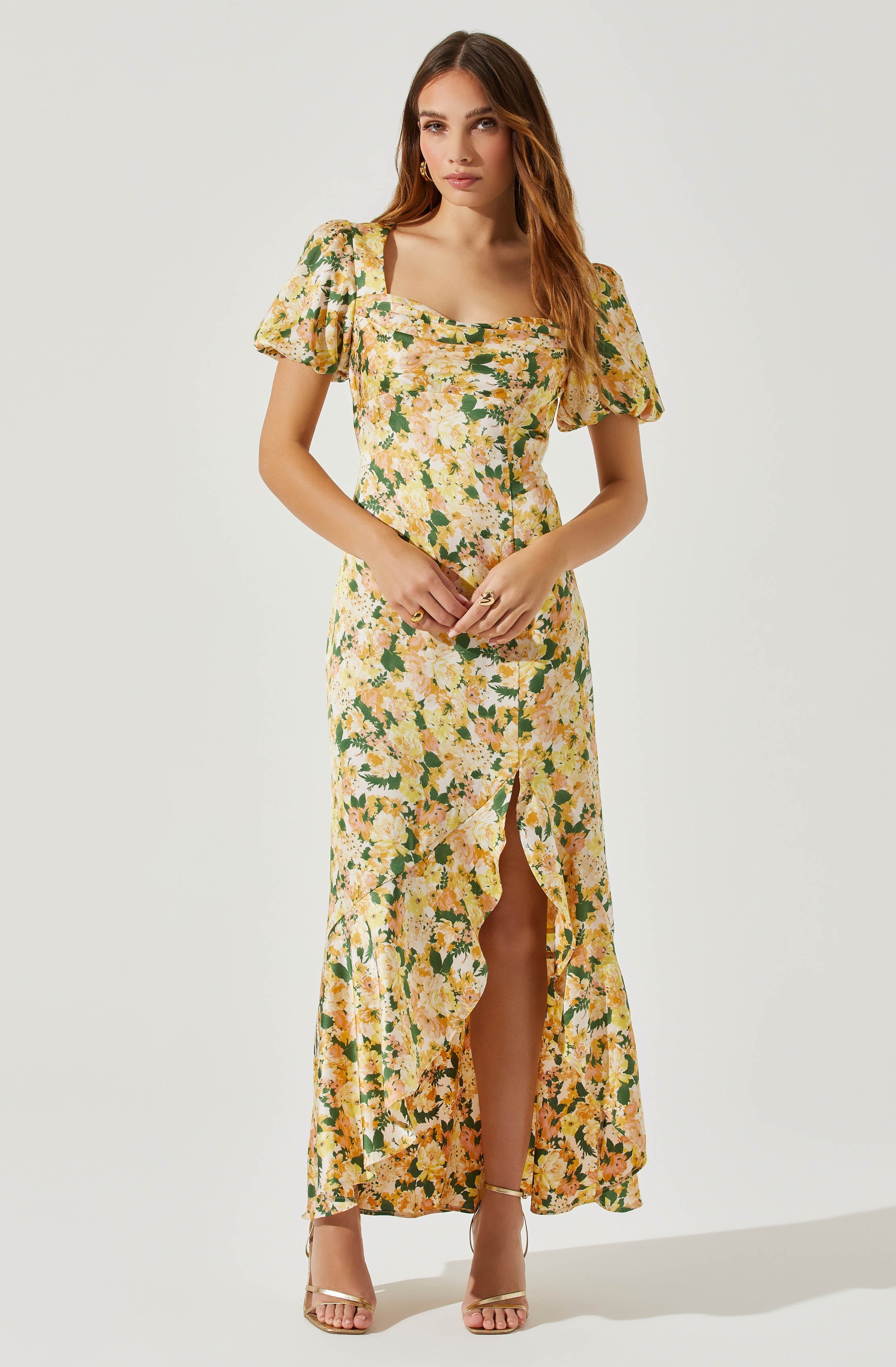 Mabel Retro Floral Bustier Midi Dress – ASTR The Label