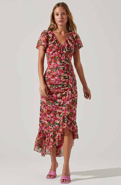 Noya Floral Cutout Maxi Dress