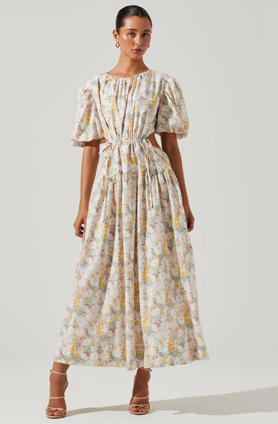 Rosana Floral Tiered Ruffle Maxi Dress