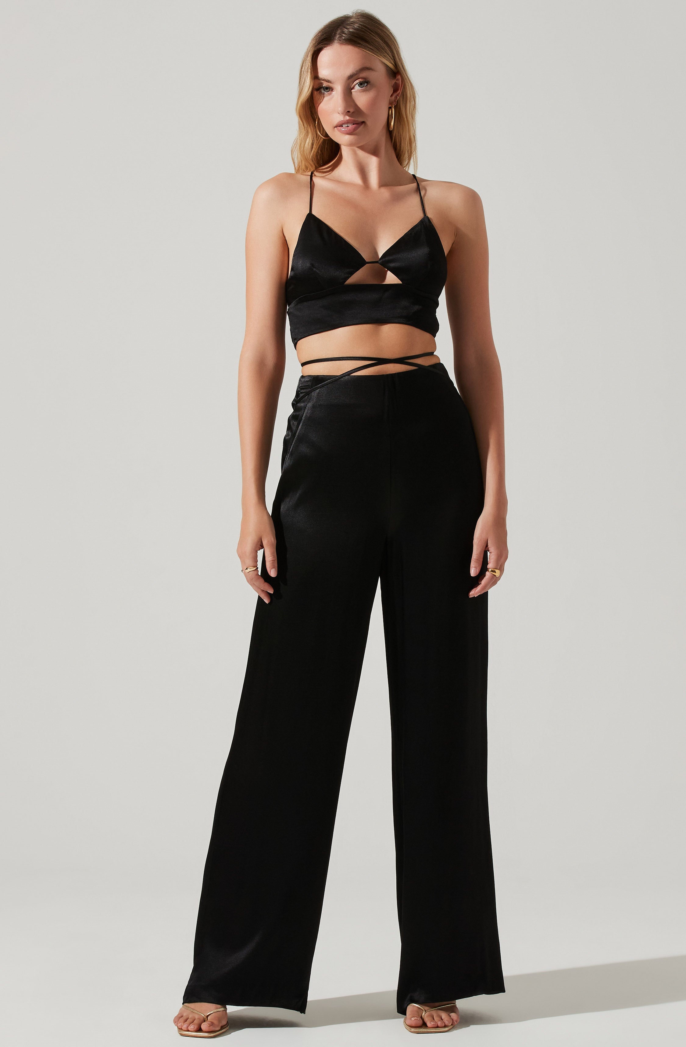 Brigitta Satin Wide Leg Pants