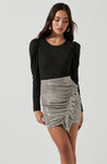 Layla Metallic Ruffle Mini Skirt