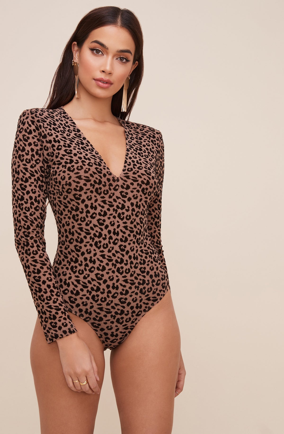 astr leopard bodysuit