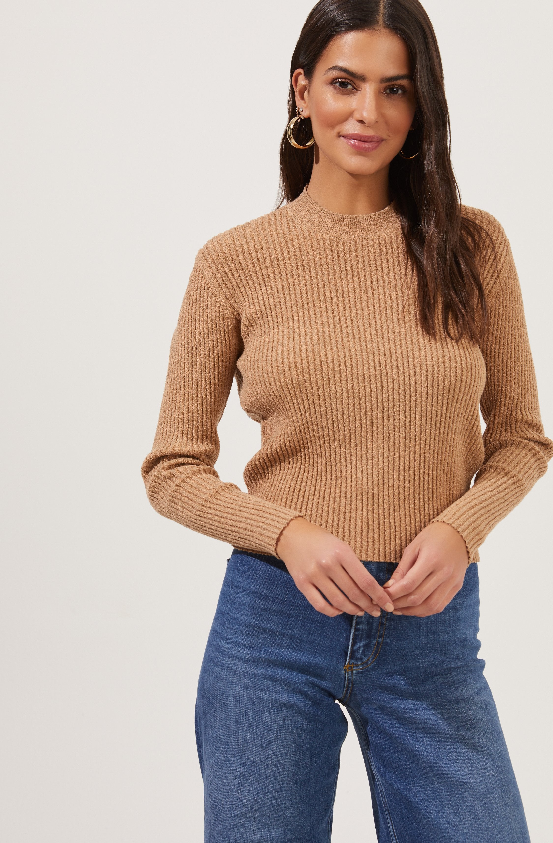 Prescott Ribbed Knit Backless Sweater