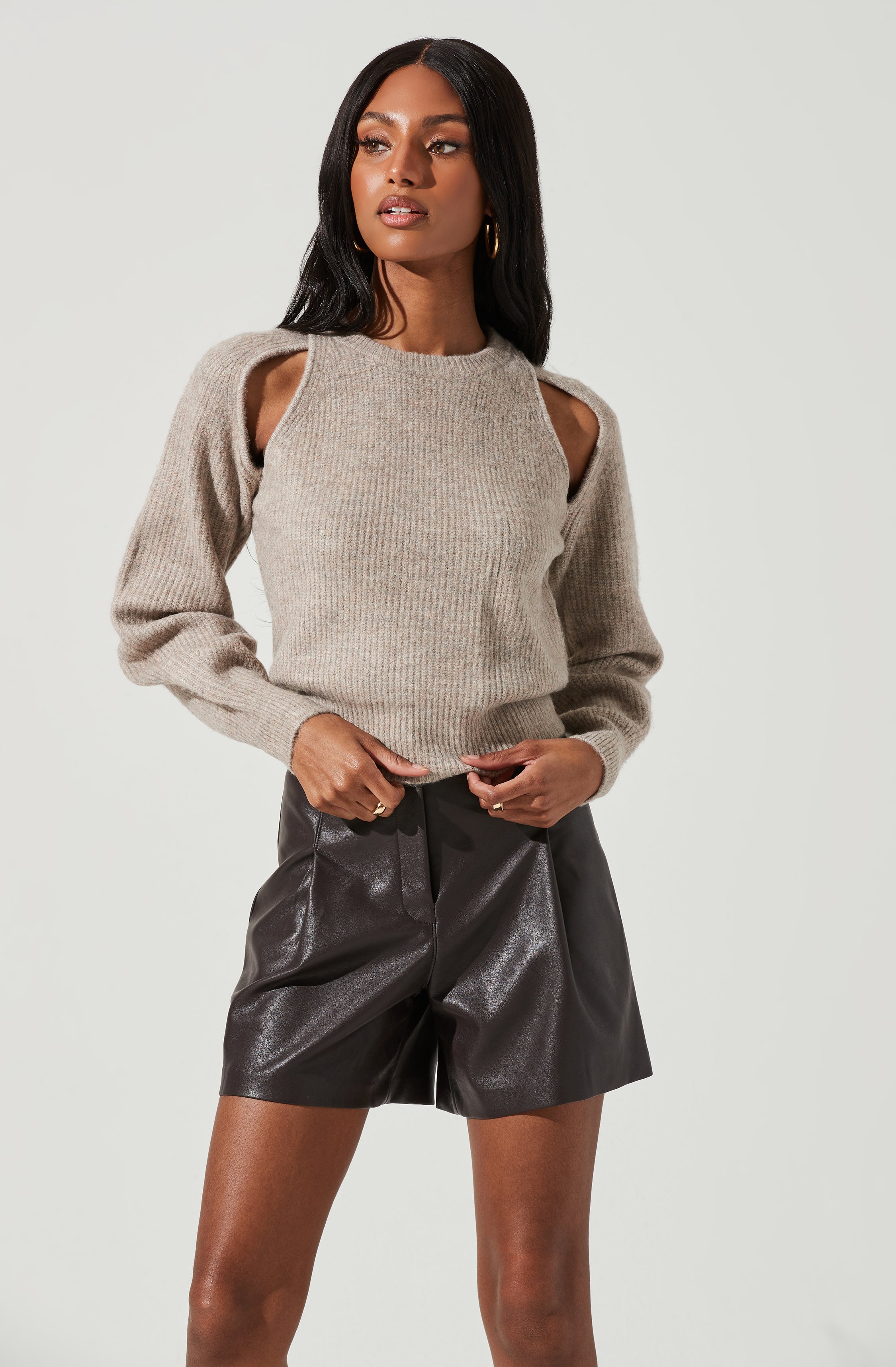 Estefania Shoulder Cutout Sweater – ASTR The Label