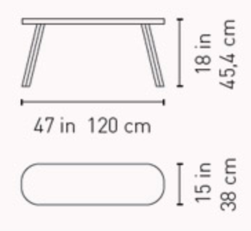 120 you and me bench by rs barcelona dimensions