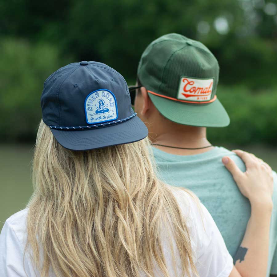 GO WITH THE FLOW SNAPBACK ROPE HAT for River Float – RIVER ROAD CLOTHING CO.
