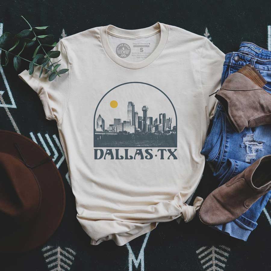 Dallas Mavericks Hometown Collection Skyline T-Shirt - White