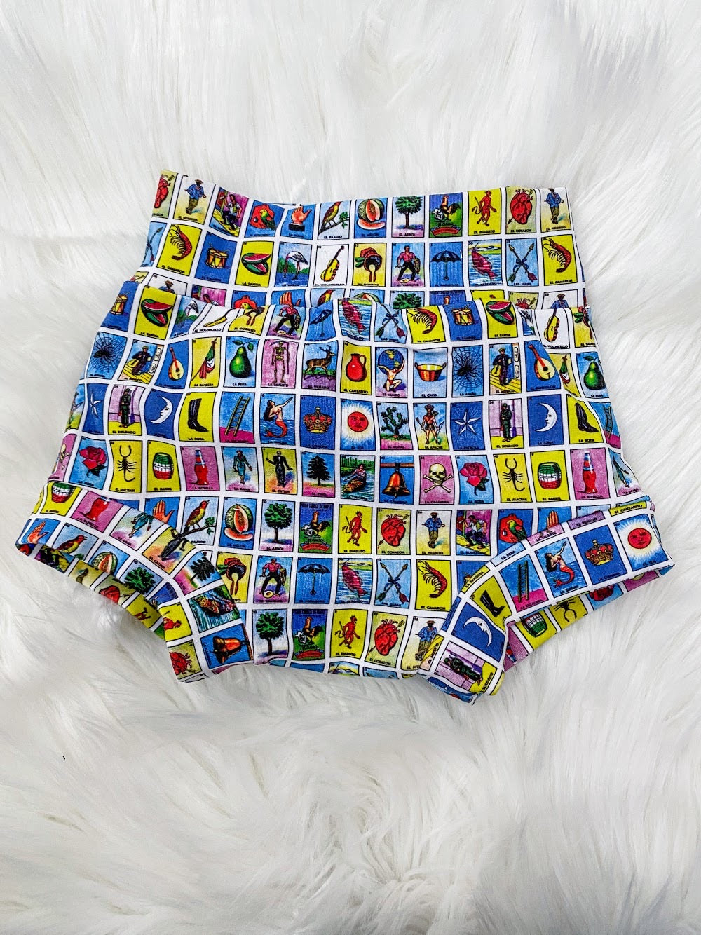 loteria biker shorts