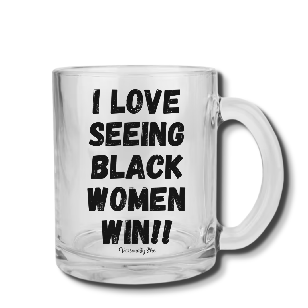 Shhh A Black Woman is Speaking Glass Mug – Aggravated Youth
