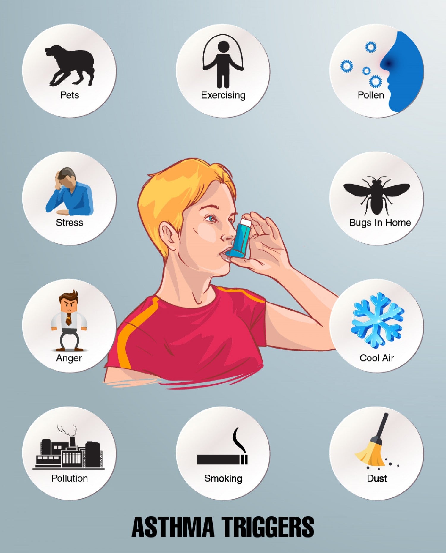 asthma triggers infographic