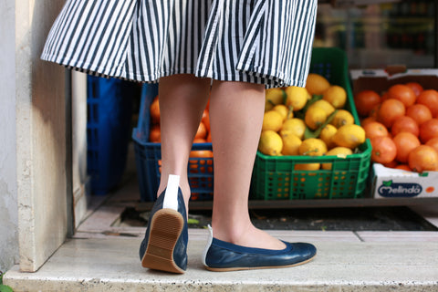 women wearing ballet flats